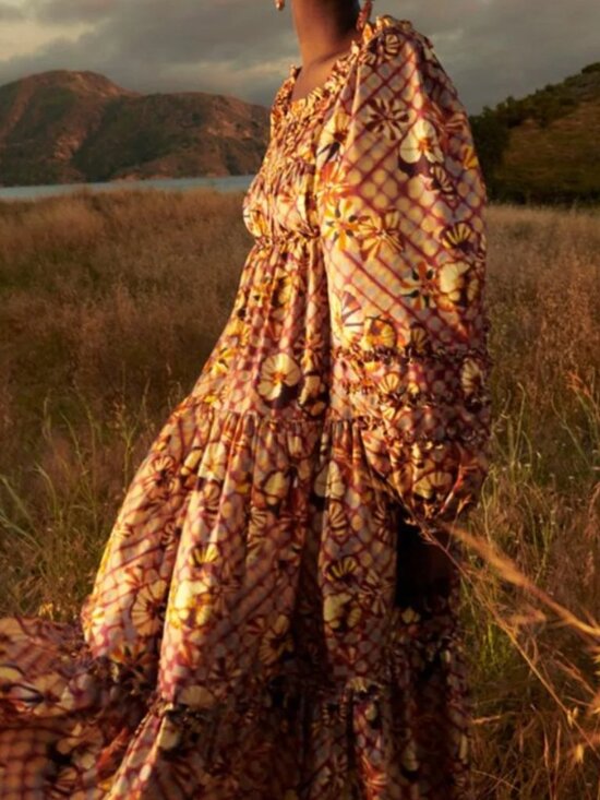 Ulla Johnson Dresses & Skirts - NWOT ULLA JOHNSON Anastasia Silk Twill Midi Gown Dress in Pansy XS $950